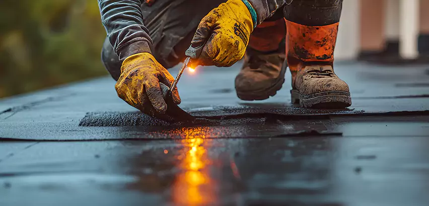 EPDM Roof Repair Tape Application in Des Plaines
