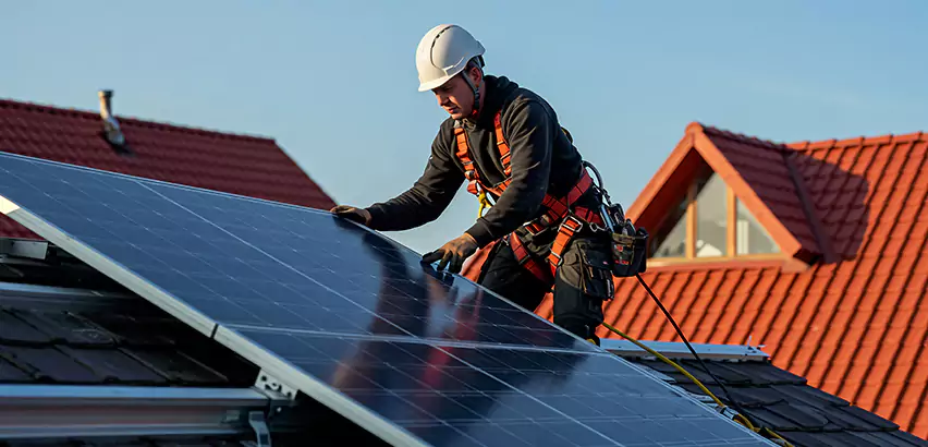 Solar Panels on Steel Roof Installation in Des Plaines
